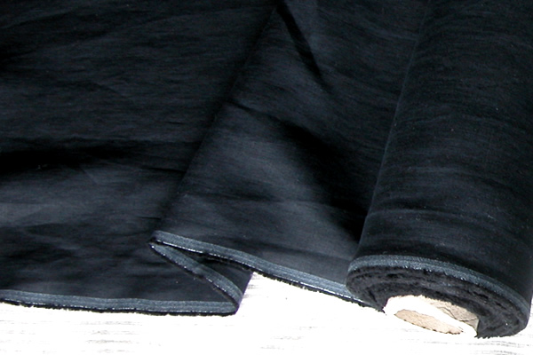 リネン生地25番手ブラック