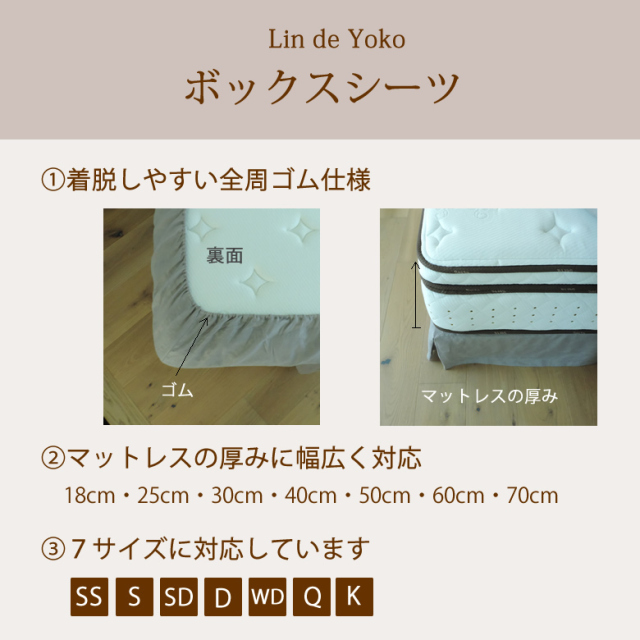 ボックスシーツの仕様
