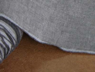 先染リネン 生地　グレー　クロス幅104cm（１０ｃｍ単位） 麻 手作り ハンドメイド ナチュラル