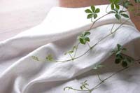 リネン 生地　40番手ホワイト（クロス幅155cm）（1m単位）ソフト加工　日本製 麻 手作り ハンドメイド ナチュラル