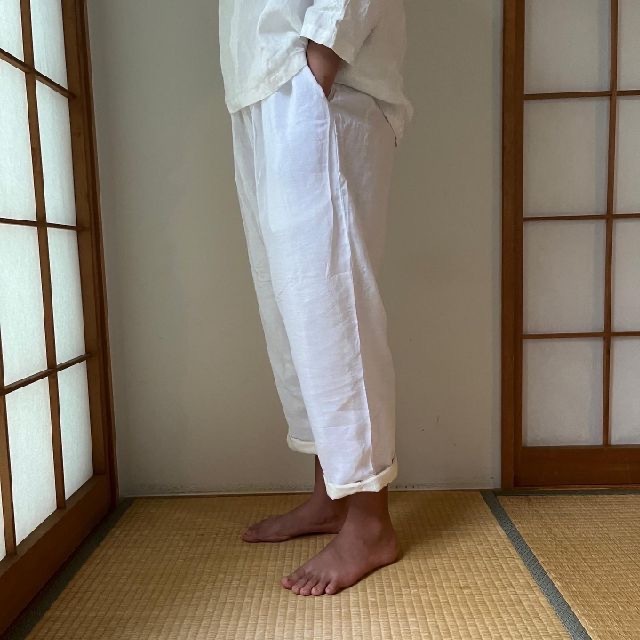 リネンシルクパンツ8