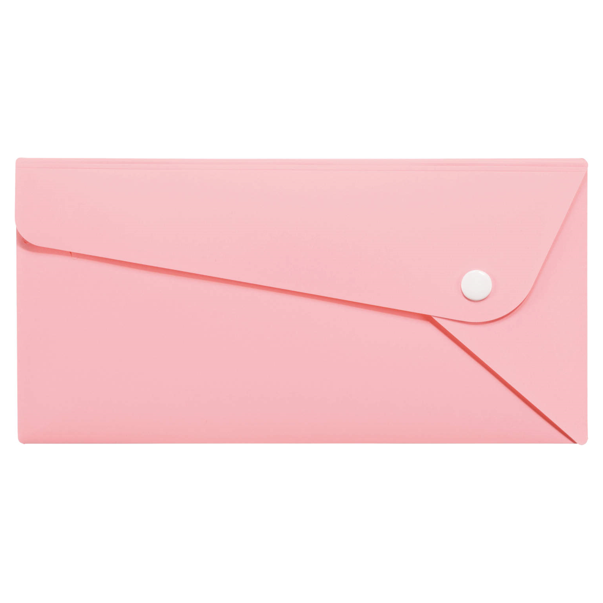 PPカラーホルダー　〈ペルト〉A4三つ折りサイズ　CF-61P　ペールピンク（PP）　135-65　※3個入り/セット