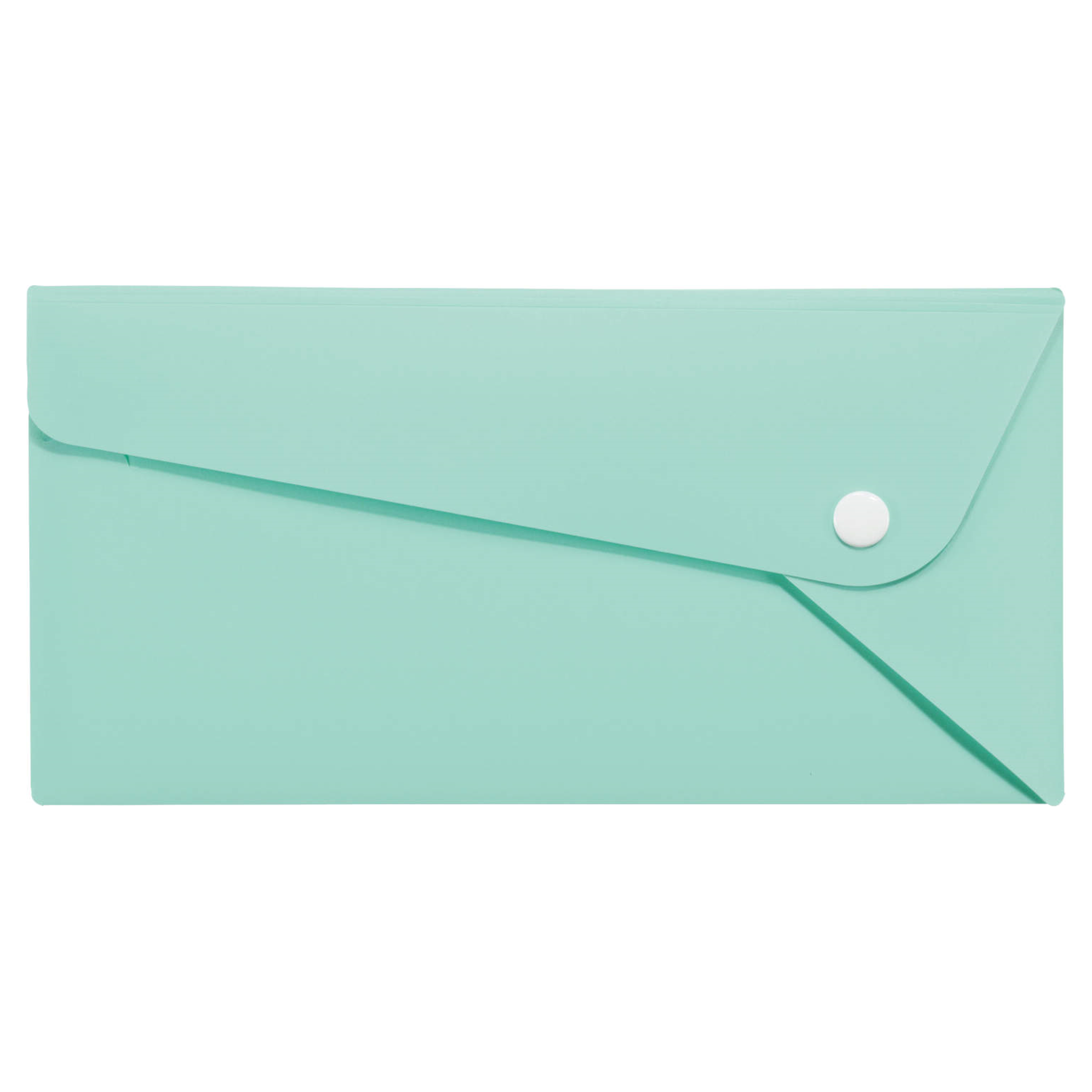 PPカラーホルダー　〈ペルト〉A4三つ折りサイズ　CF-61P　ミントグリーン（MI）　135-68　※3個入り/セット