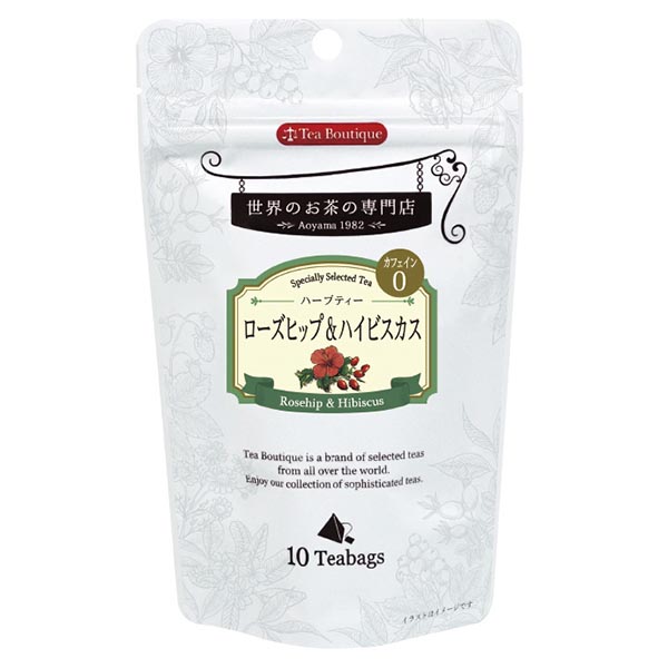 Tea Boutique ローズヒップ&ハイビスカス 10ティーバッグ [10423](115739)[賞味期限2027/10/01]