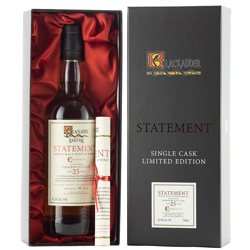 【ブラックアダー】【RAW CASK】レダイグ 1997 25年 STATEMENT No.59 61.5/700[163101][正規輸入][箱付]