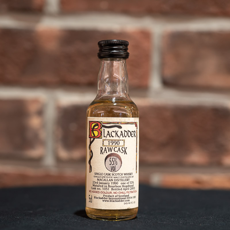 【ブラックアダー】【RAW CASK】マッカラン1990 12年 ミニチュア 55/50[40048]（140048）