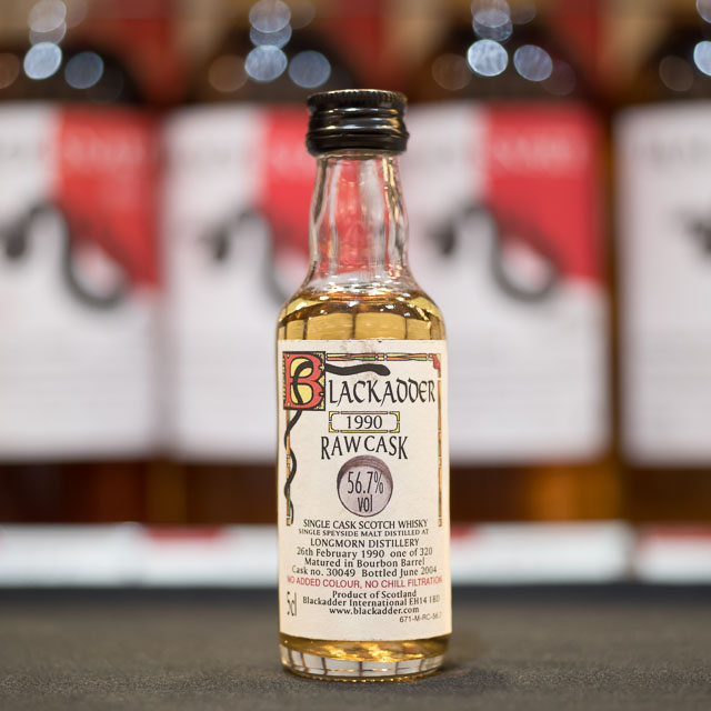 【ブラックアダー】【RAW CASK】ロングモーン1990 14年 ミニチュア 56.7/50[40050]（140050）
