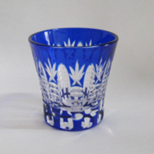 切子グラス 瑠璃色 60ml [169796]