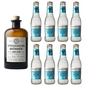 【ジントニックセット】ストックホルム ブランネリ ドライ ジン 1本 トニック 8本セット 500X1 200X８[154783]