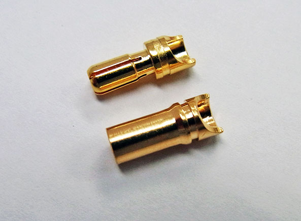 AMASS 3.5mm 先割れタイプゴールドコネクター　ハーフカット(10ペア) 【メール便可】
