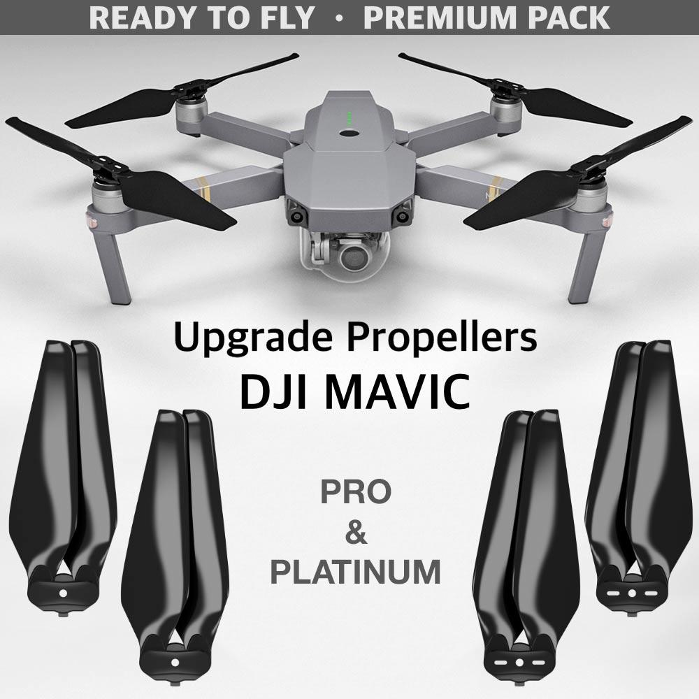 MA DJI Mavic Pro & Pro Platinum用アップグレード・プロペラ  MR-MC　8.3x4.4  (黒）4本セット