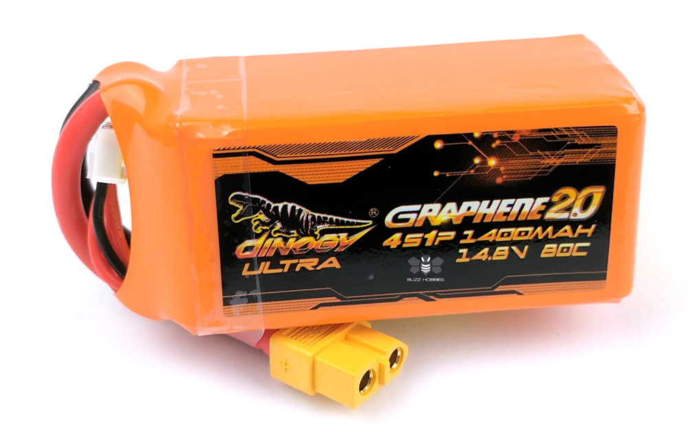 DINOGY ダイノジー　ULTRA Graphene 2.0 リポバッテリー 14.8V1400mAh 80C (LC-4S1400XTU)FPVレーサーに最適