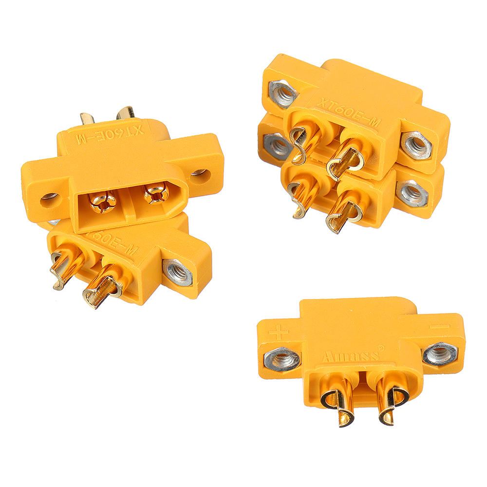 AMASS 純正 XT60E-M ドローン用マウント式XT60オスコネクター 5個セット