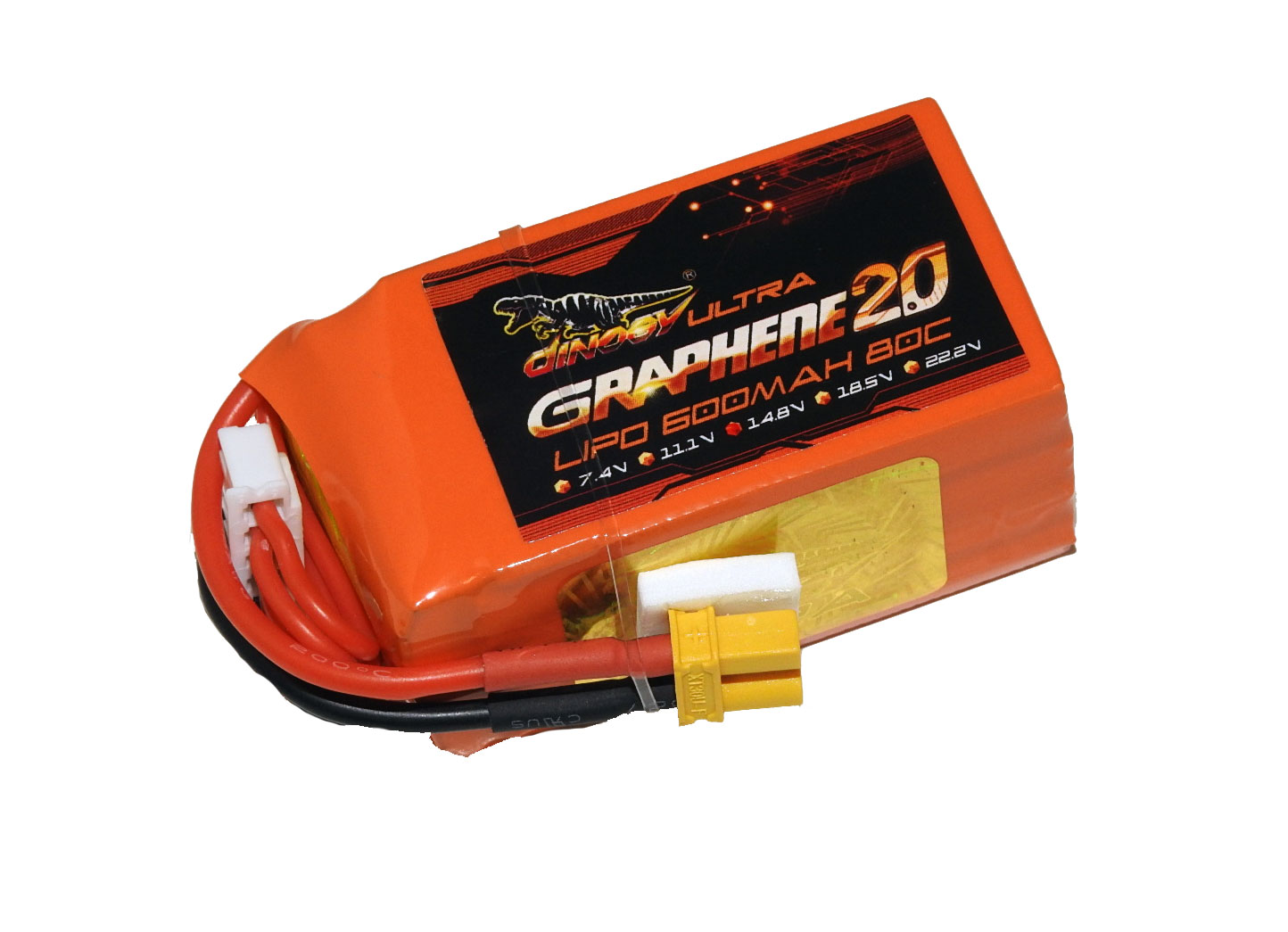 DINOGY ダイノジー　ULTRA Graphene 2.0 リポバッテリー 14.8V600mAh 80C XT30 (LC-4S600XTU)