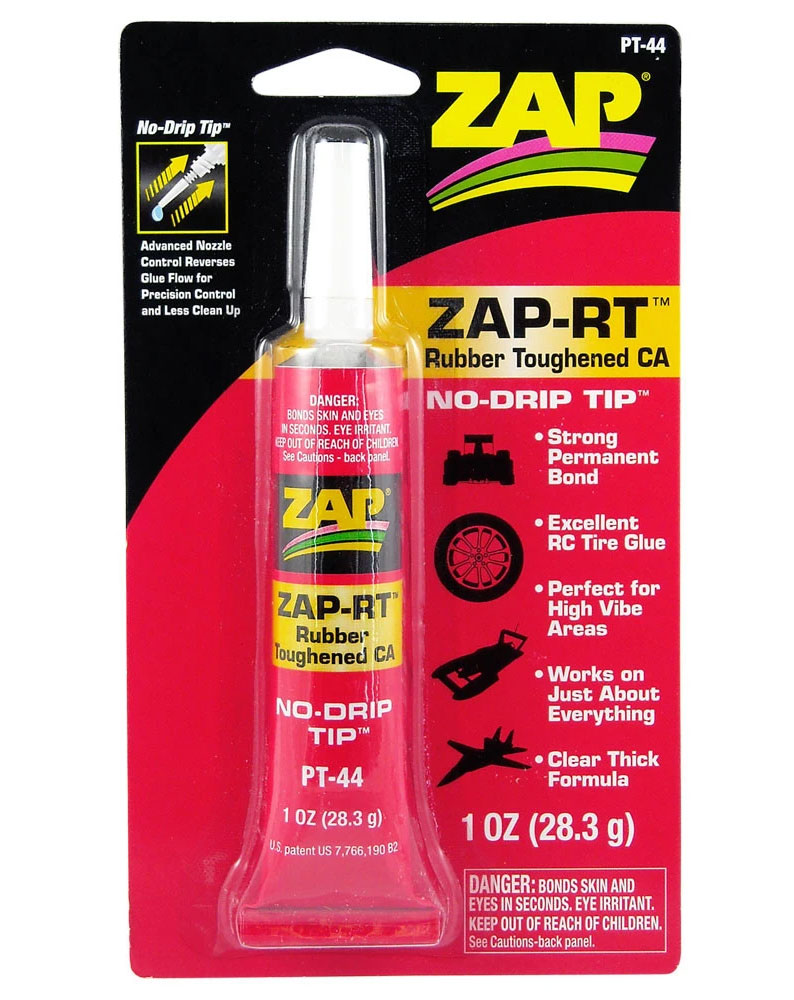 ZAP PT44 ZAR-RT RUBBER TOUGH CA CLEAR 28.3g