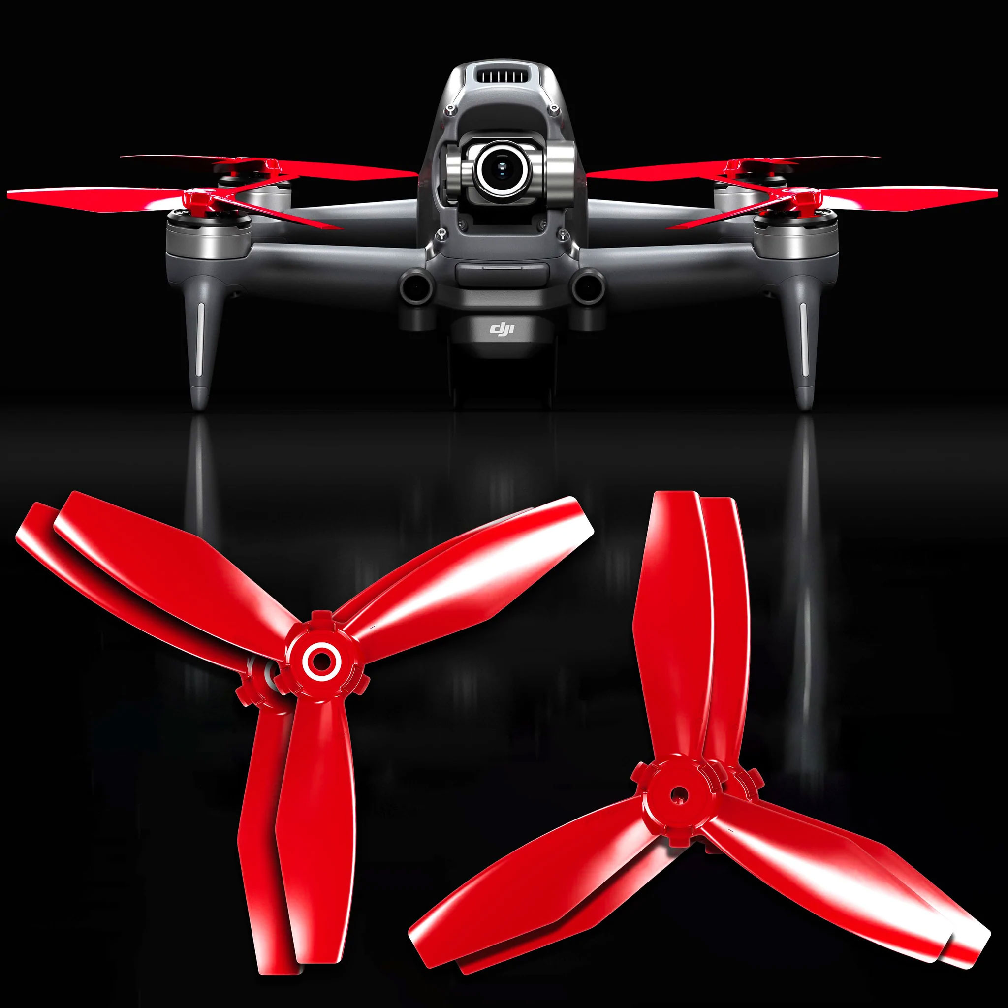 MA DJI FPV アップグレード・プロペラ 5.4ｘ3.2（レッド）4本セット