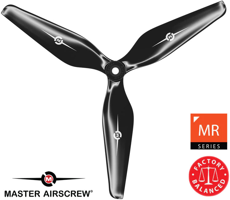 MA 3MR-9x4.5 マルチローター・ドローン用3枚ペラ（CW,逆ピッチ）MA.3M09X45RB1
