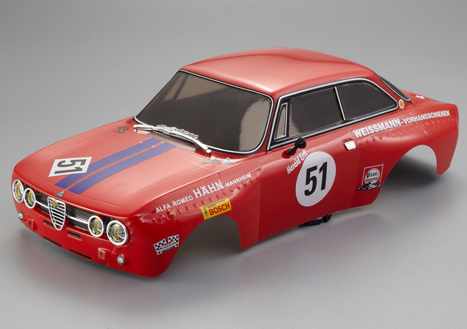 Killerbody 1/10 アルファロメオ (Alfa Romeo 2000 GTAm) フィニッシュドボディ (デカール&プラパーツ&ライトバケット装着済み)  48251