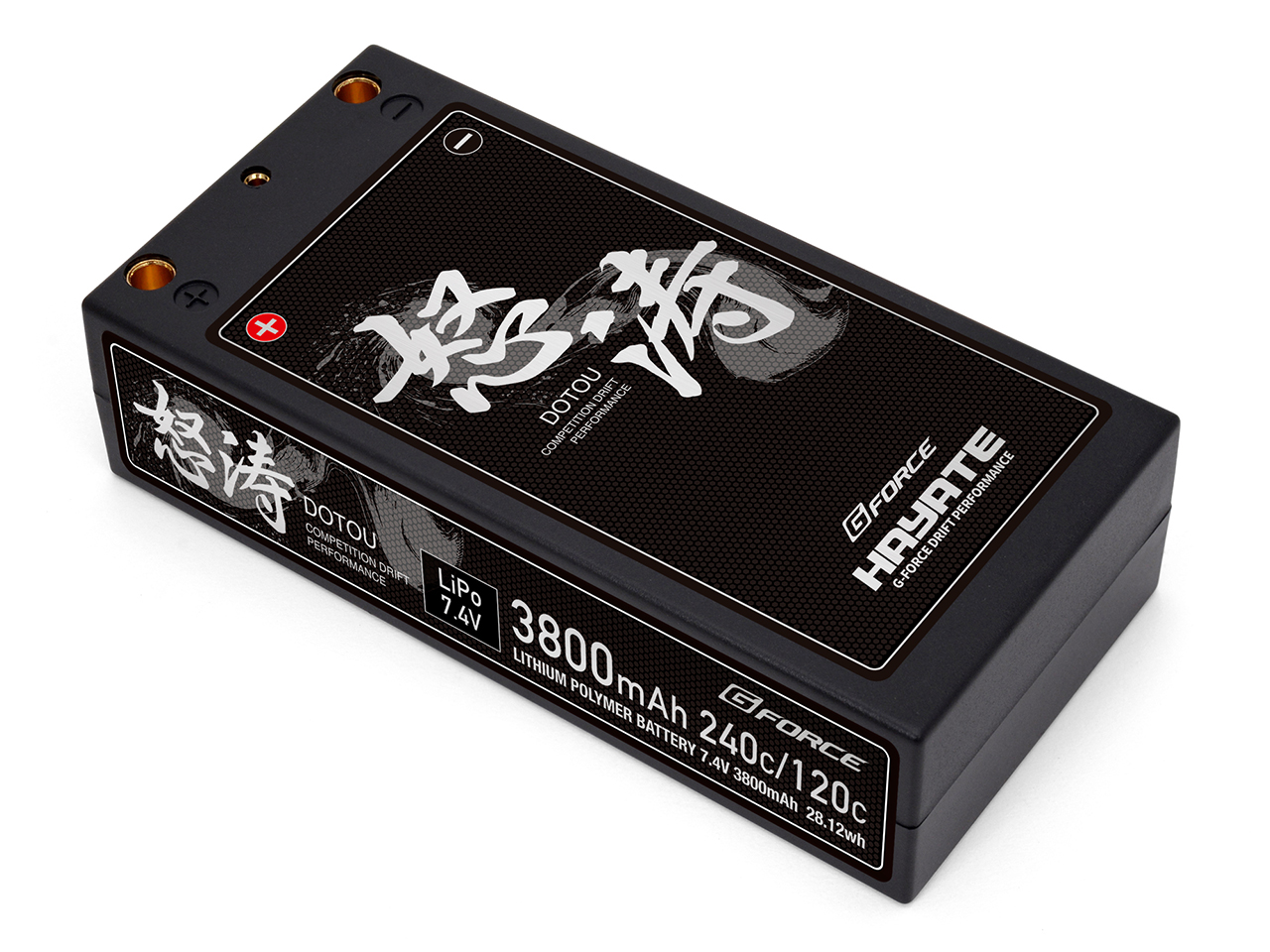 G-FORCE HAYATE 怒涛 LiPo for Drift 7.4V 3800mAh 120C/240C GFG018 ドリフトカー用リポバッテリー ジーフォース