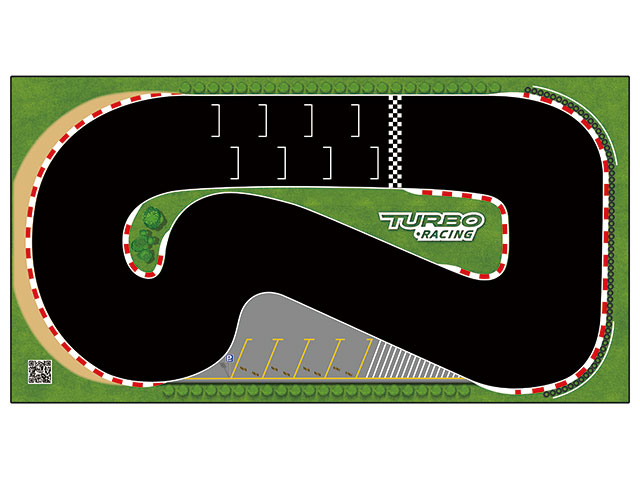 ハイテック  TURBO RACING ターボレーシング 1/76スケール RCトラック ベーシック　50×95cm HITEC