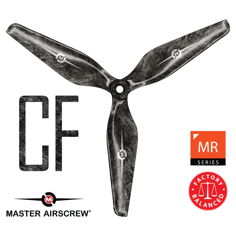 MA 3MR-7x3.7 カーボンファイバー強化マルチローター・ドローン用3枚ペラ（CW,逆ピッチ）MA.3M07X37RC1