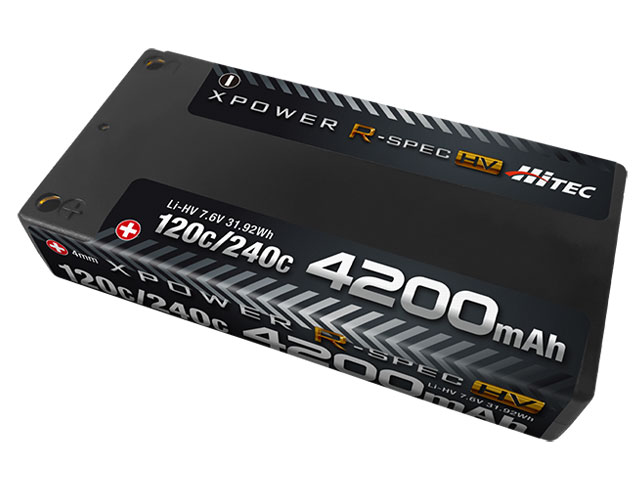 ハイテック XPOWER R-SPEC HV [エックスパワー Rスペック HV] Li-HV 7.6V 4200mAh 120C/240C XPRHV4200S-B HITEC