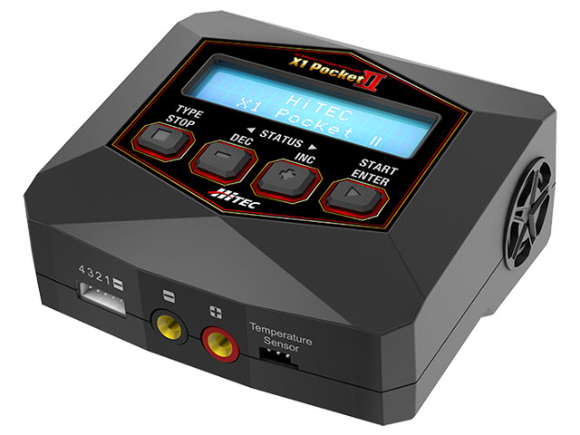 ハイテック ACバランス充・放電器 X1 ポケット II ブラック (HITEC AC Balance Charger/Discharger X1 Pocket II Black) 44306-BLK