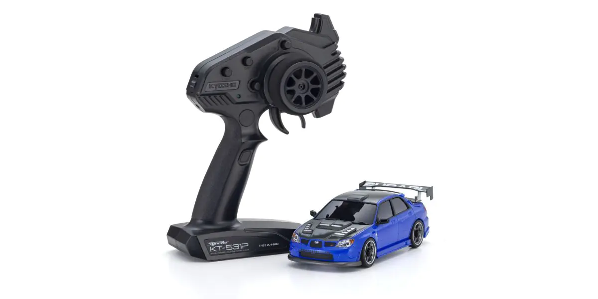 京商 ミニッツAWD スバル インプレッサ エアロバージョン with カーボンボンネット メタリックブルー 32653BL KYOSHO