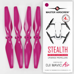 MA DJI Mavic Air用 STEALTHアップグレード・プロペラ  5.3x3.3  (マゼンダ）4本セット