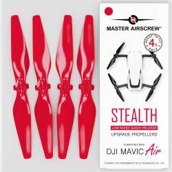 MA DJI Mavic Air用 STEALTHアップグレード・プロペラ  5.3x3.3  (レッド）4本セット
