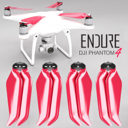 MA DJI Phantom 4用高耐久性アップグレード折ペラ(レッド）4本セット