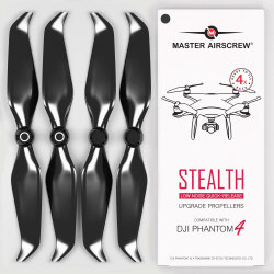 MA DJI Phantom 4用 STEALTHアップグレードプロペラ(ブラック） 9.5x5.7 4本セット