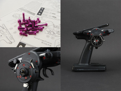 スクウェア FUTABA 10PX用アルミスクリューセット(パープル)　Light weight screw Set FUTABA 10PX(Purple) HS-48811