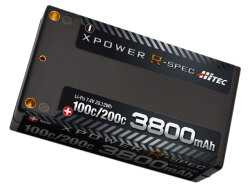 ハイテック XPOWER R-SPEC [エックスパワー Rスペック] Li-Po 7.4V 3800mAh 100C/200C XPR3800S-B