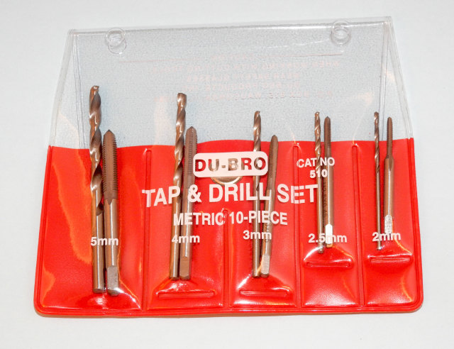 DU-BRO 510 タップ&ドリル(ミリサイズ) 10本入り - TAP & DRILL SET