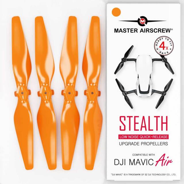 MA DJI Mavic Air用 STEALTHアップグレード・プロペラV2 5.3x3.3 (黒