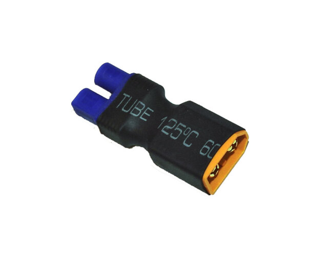 QS XT60オス-EC3メス変換アダプター AW00365【メール便可】