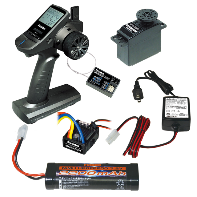 フタバ プロポ 3PV /R314SBE/C400/MC340CR車用バッテリー、充電器付き