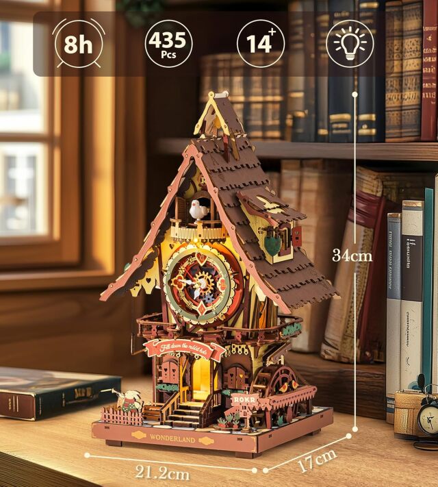 ROBOTIME DIY 鳩時計キット LC901C Cuckoo Clock