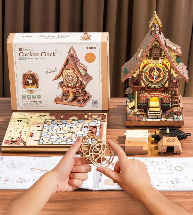 ROBOTIME DIY 鳩時計キット LC901C Cuckoo Clock