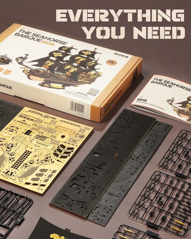 ROBOTIME DIYキット タツノオトシゴの帆船 MCB02 The Seahorse Barque