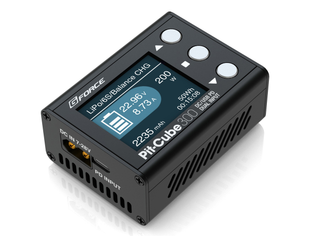 ジーフォース 最大300W／15A出力 DC/PD充放電器 Pit-Cube300（Pit