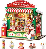 ROBOTIME DIYミニチュアハウスキット クリスマス・キャンディ・スタンド DS043 Christmas Candy Stand