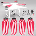 MA DJI Phantom 4用高耐久性アップグレード折ペラ(レッド）4本セット