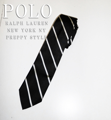 English Stripe Repp Silk Tie / Black / Silver