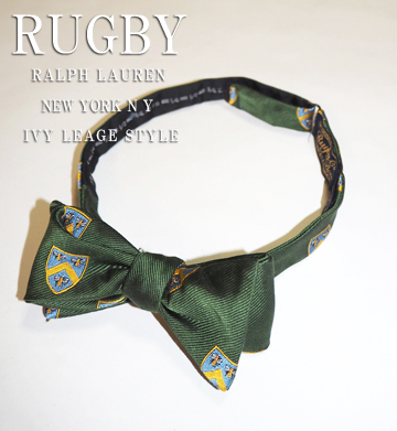 RUGBY Crest Club Bow Tie / Green / Yellow / Blue