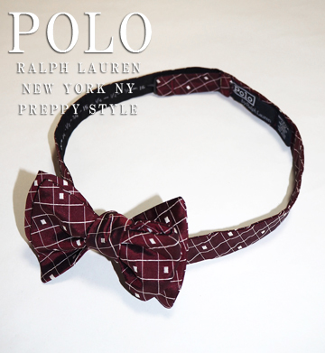 Dia Motif Bow Tie / Burgundy / White