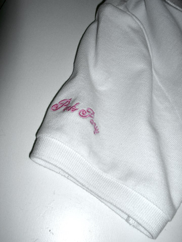 PINK PONY Skinny Fit Big Pony Polo／White／Pink