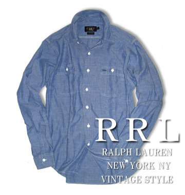 ＲＲＬ Woodsman Shambray Work Shirt / Shambray Blue