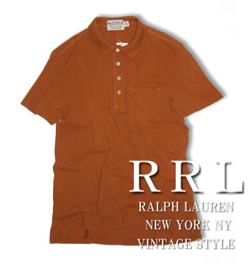 RRL Authentic PoloShirt/Vintage Orange